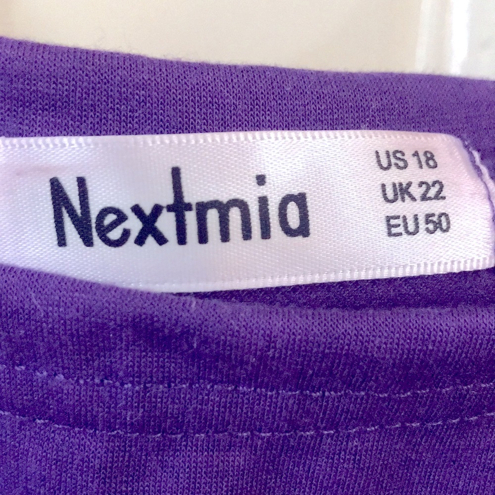 Women's Purple Top: Kissy Lips OFF-the-Shoulder Lightweight Long Sleeves Casual - Picture 5 of 15